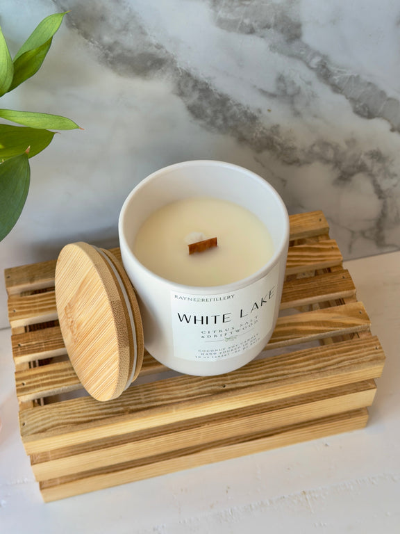 White Lake Natural Coconut Soy Candle | Handmade New Hampshire Candle - handmade home fragrance gift