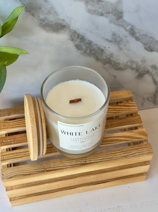 White Lake Natural Coconut Soy Candle | Handmade New Hampshire Candle - handmade home fragrance gift