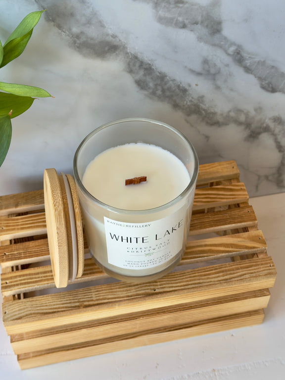 White Lake Natural Coconut Soy Candle | Handmade New Hampshire Candle - handmade home fragrance gift