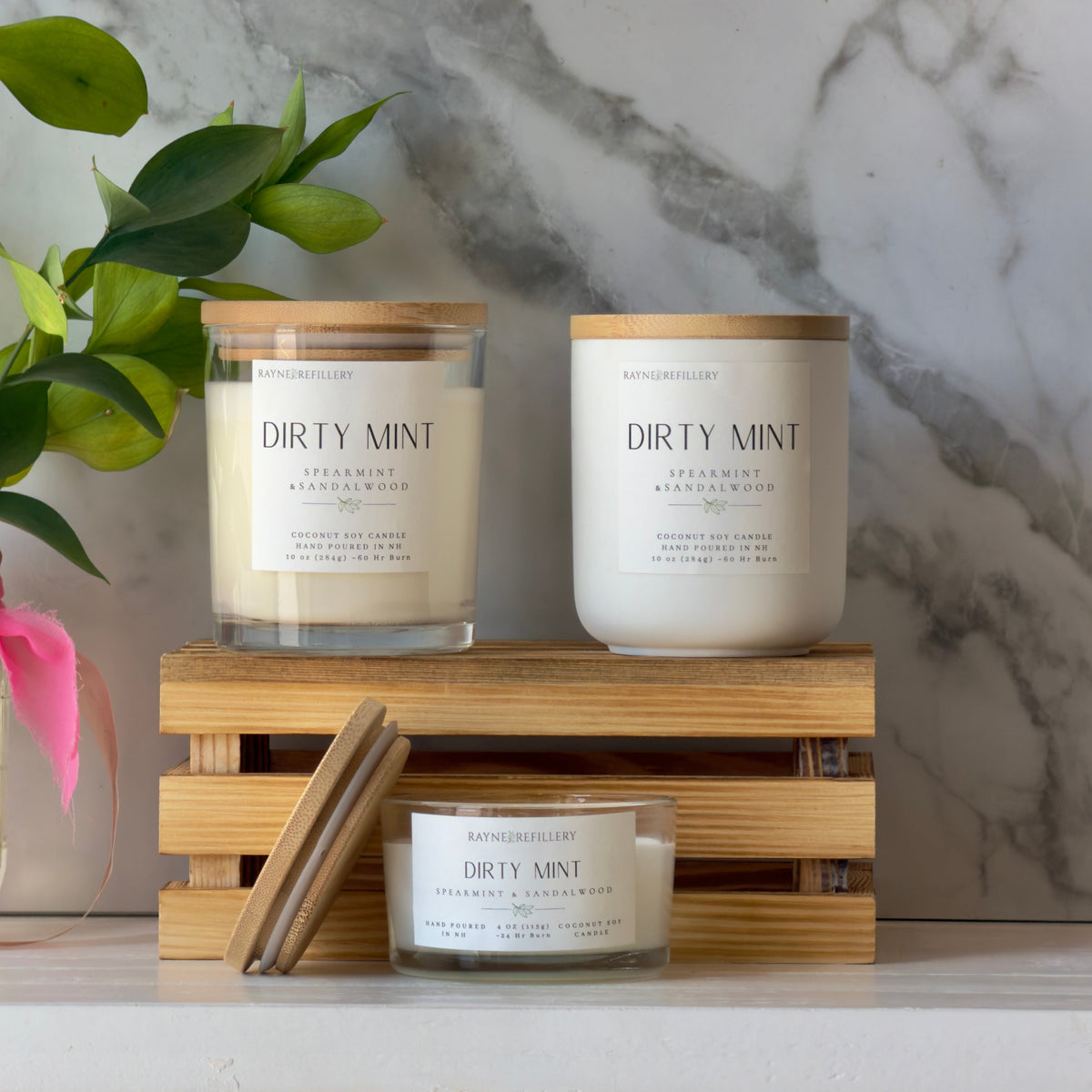Dirty Mint Spearmint Soy Candle - Coconut Soy Wax Candle - handmade home fragrance gift