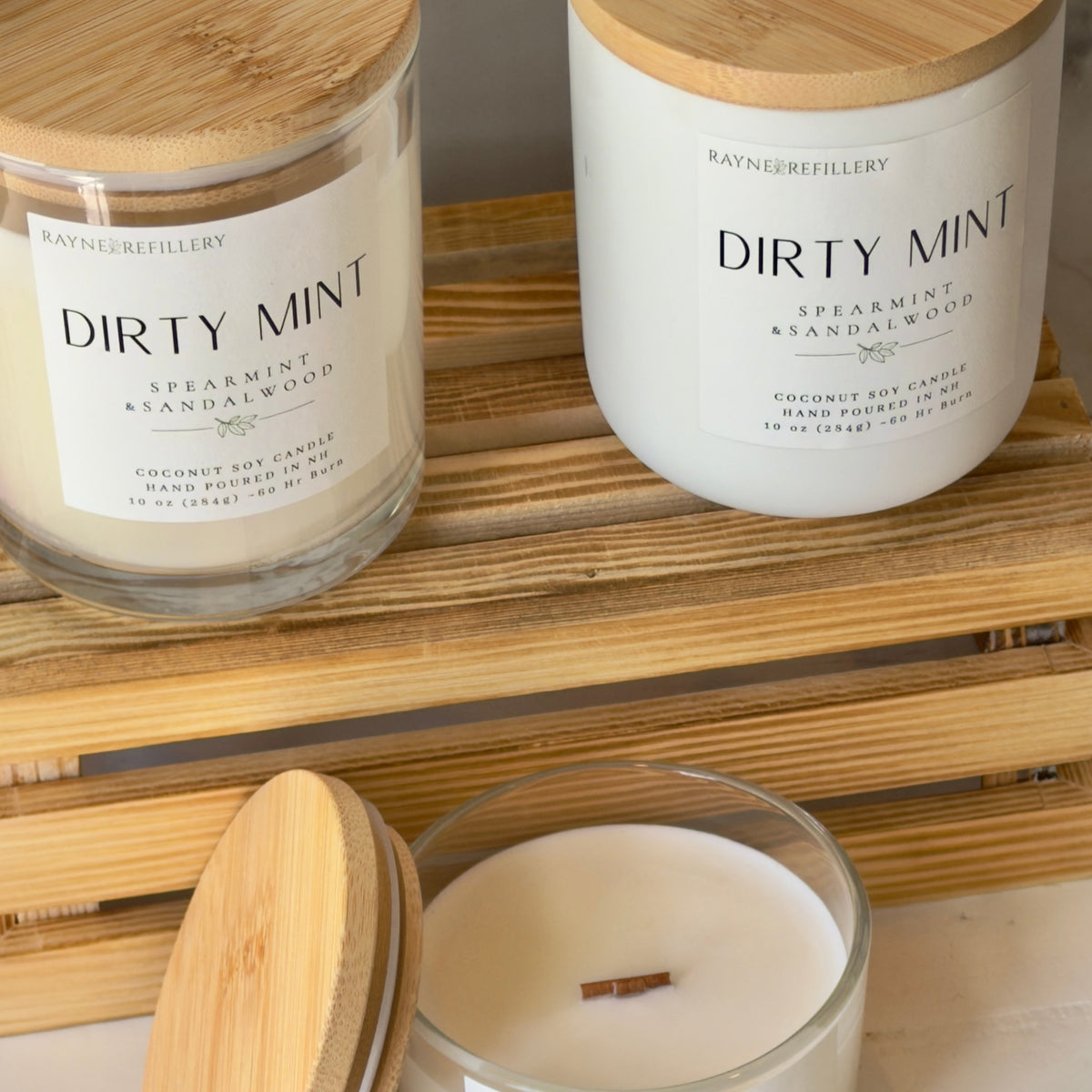 Dirty Mint Spearmint Soy Candle - Coconut Soy Wax Candle - handmade home fragrance gift