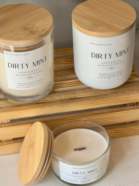 Dirty Mint Spearmint Soy Candle - Coconut Soy Wax Candle - handmade home fragrance gift