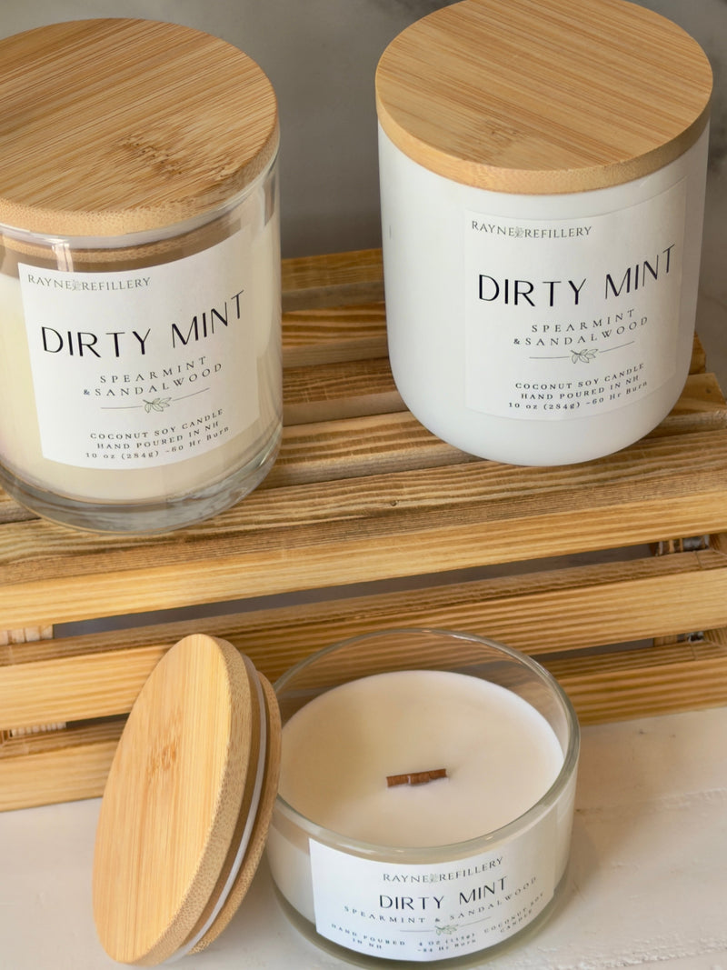 Dirty Mint Spearmint Soy Candle - Coconut Soy Wax Candle - handmade home fragrance gift