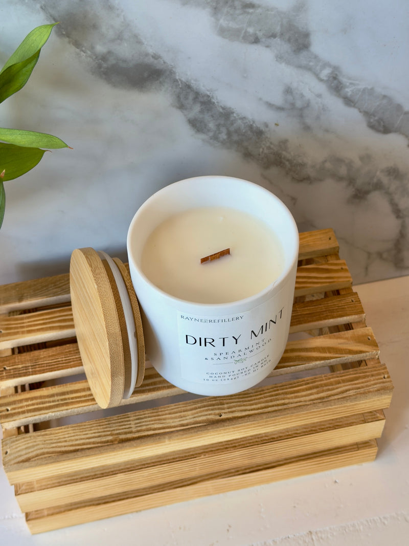 Dirty Mint Spearmint Soy Candle - Coconut Soy Wax Candle - handmade home fragrance gift