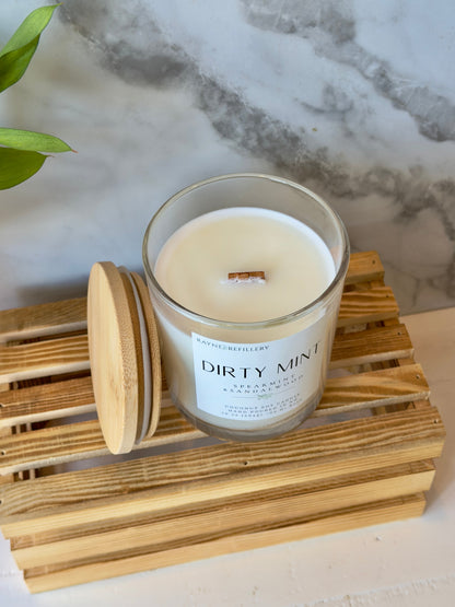 Dirty Mint Spearmint Soy Candle - Coconut Soy Wax Candle - handmade home fragrance gift