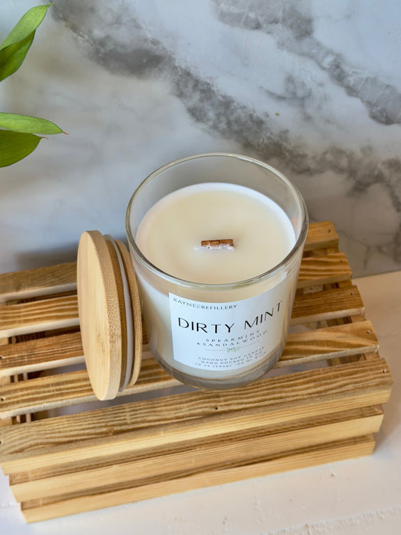 Dirty Mint Spearmint Soy Candle - Coconut Soy Wax Candle - handmade home fragrance gift