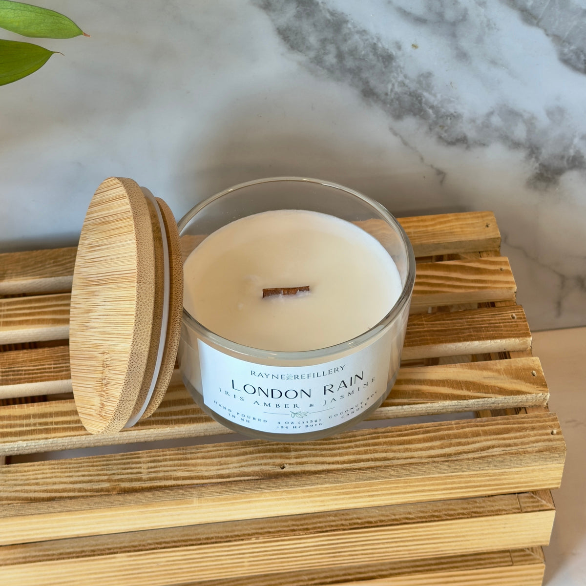 London Rain – Rain Inspired Candle Natural Clean Burning Coconut Soy Candle - handmade home fragrance gift