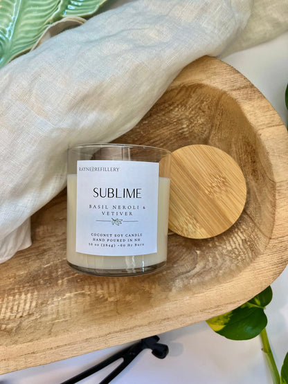 Sublime – Luxury Eco-Friendly Coconut Soy Candle - handmade home fragrance gift