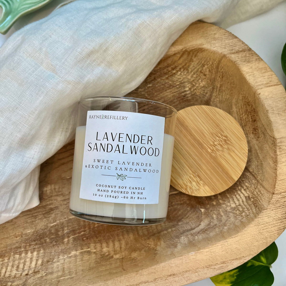 Lavender Sandalwood – Clean Burning Vegan Coconut Soy Candle