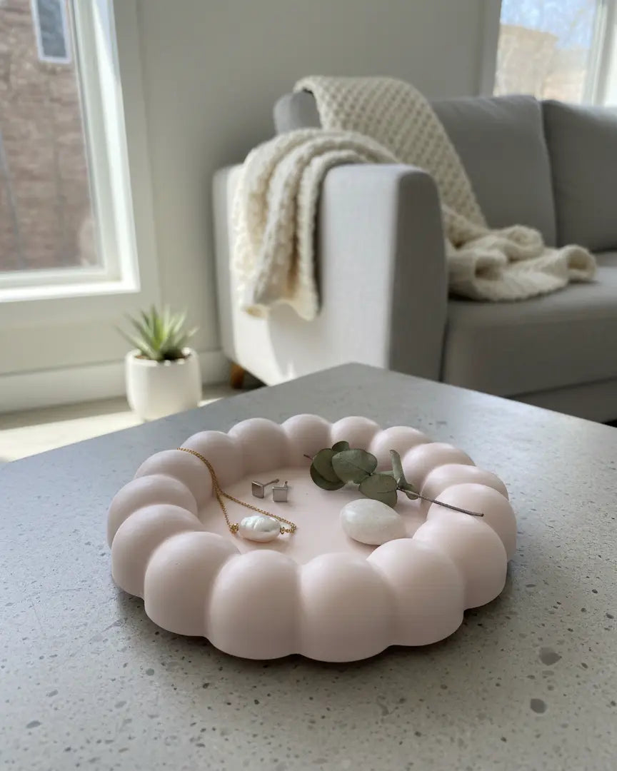 Jesmonite Bubble Tray | Handmade Catch-All Dish - Kind Gifts Co.