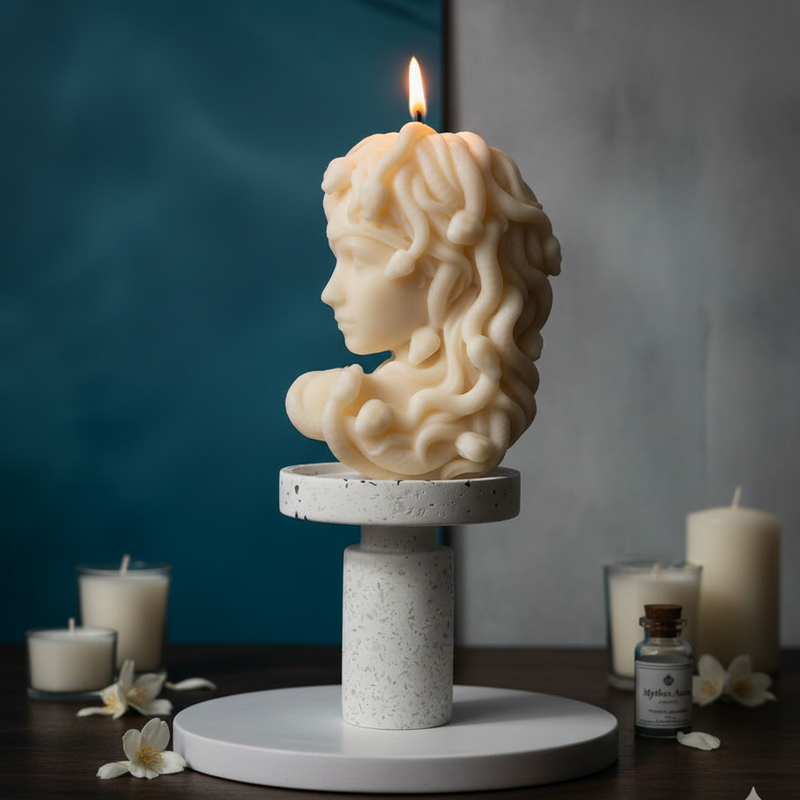 Large Medusa Candle | Gifts for Mythology Lovers
