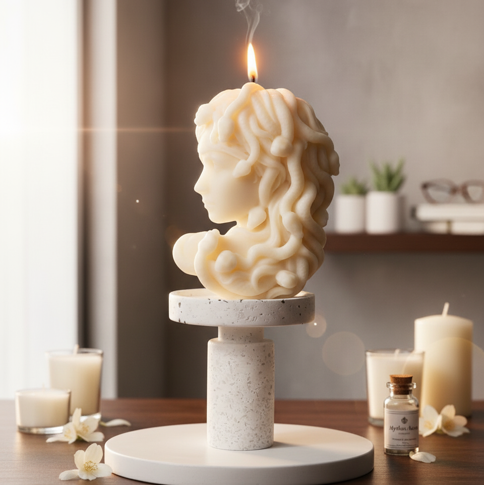 Large Medusa Candle | Gifts for Mythology Lovers