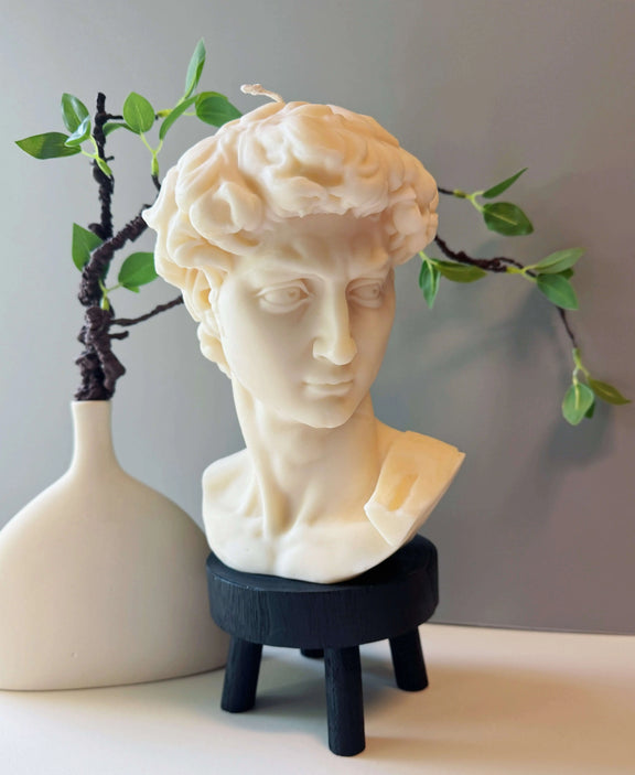 David Head Sculptural Candle | 11" Bust - handmade home fragrance gift