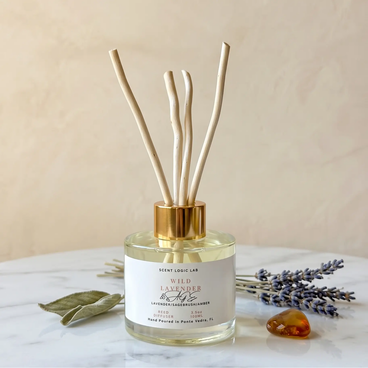 Wild Lavender Geurverspreider Geurstokjes – 100ml & 200ml | Handgemaakte Geur voor Thuis of Kantoor