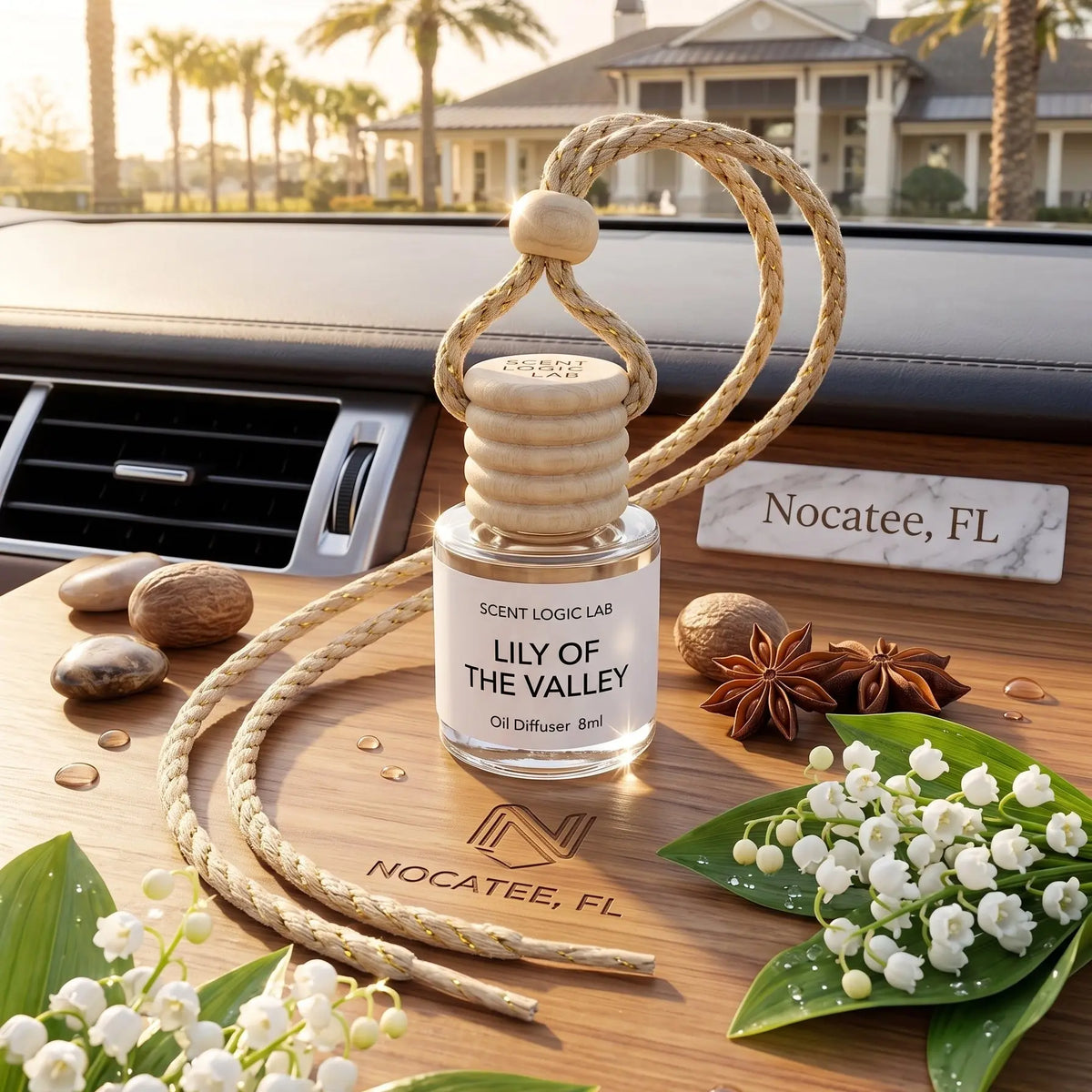 Luxury 8ml Car Diffuser in Floral Scents - handmade home fragrance gift