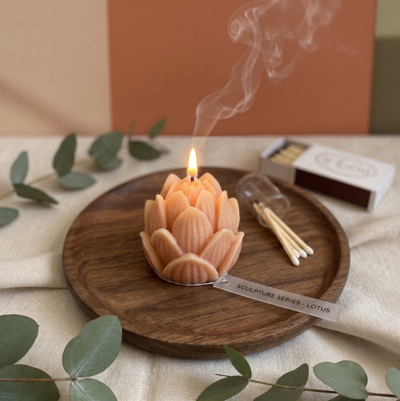 Mini Lotus Candle | Handmade Floral Candle - handmade home fragrance gift