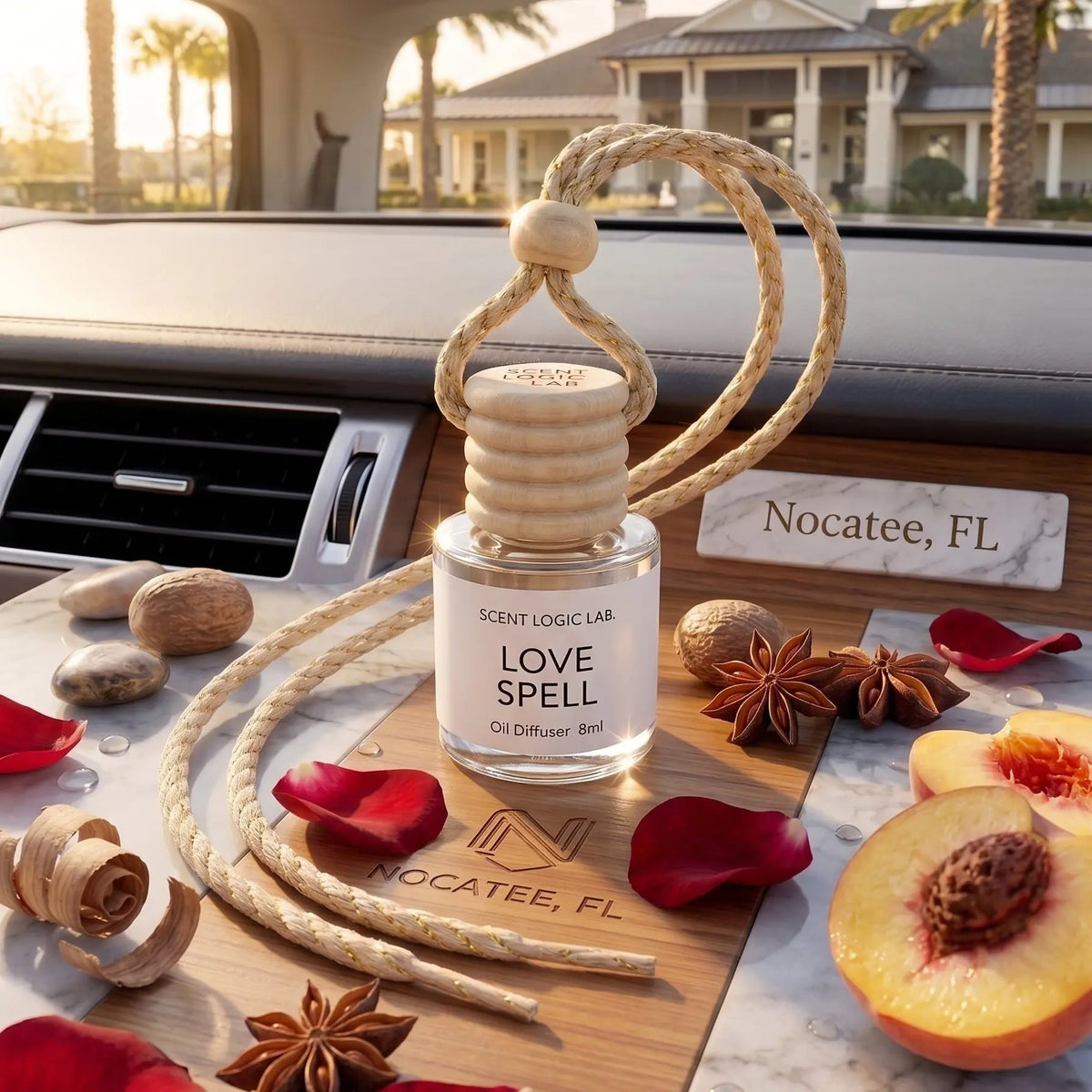 Luxury 8ml Car Diffuser in Floral Scents - handmade home fragrance gift