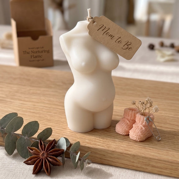 Mom-to-Be Candle | Body Sculpture Art - handmade home fragrance gift