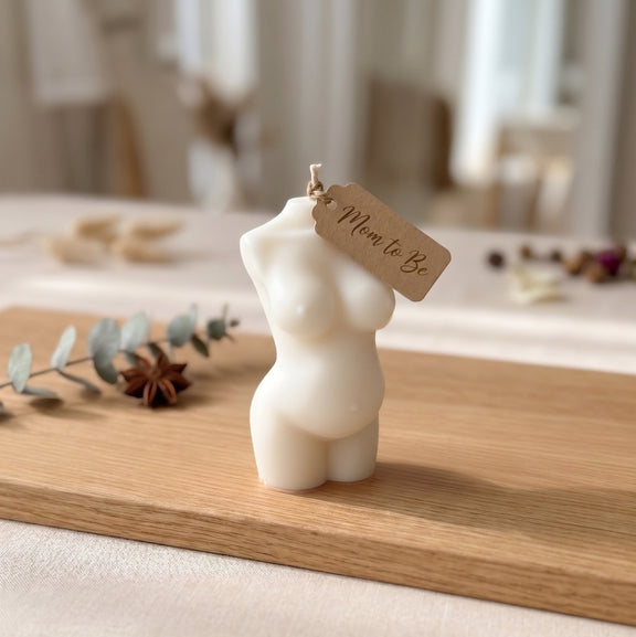 Mom-to-Be Candle | Body Sculpture Art - handmade home fragrance gift