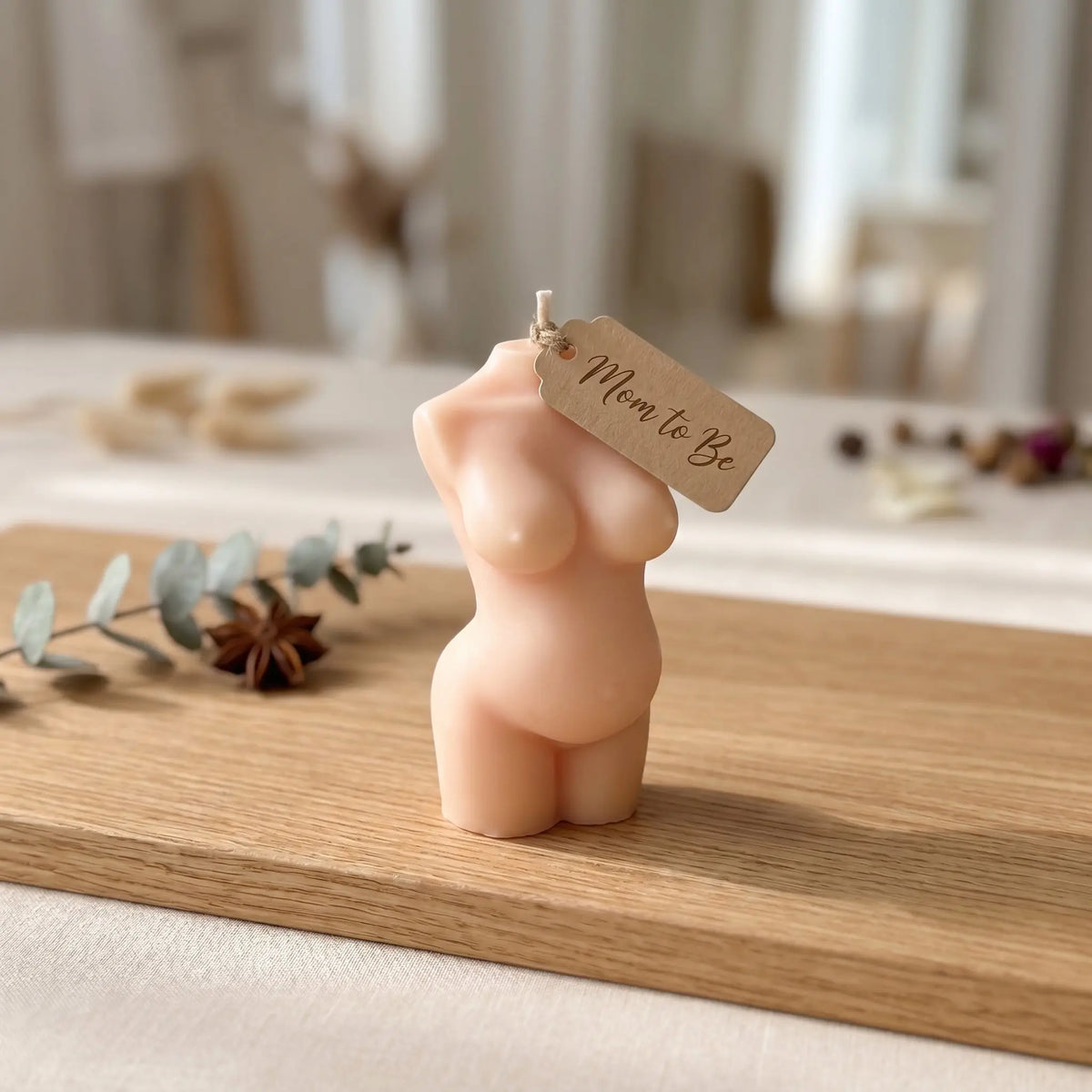 Mom-to-Be Candle | Body Sculpture Art - handmade home fragrance gift