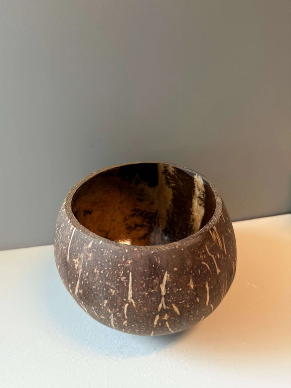 Natural Coconut Shell Bowl – Ideal for Candle Making or Rustic Home Decor - handmade home fragrance gift