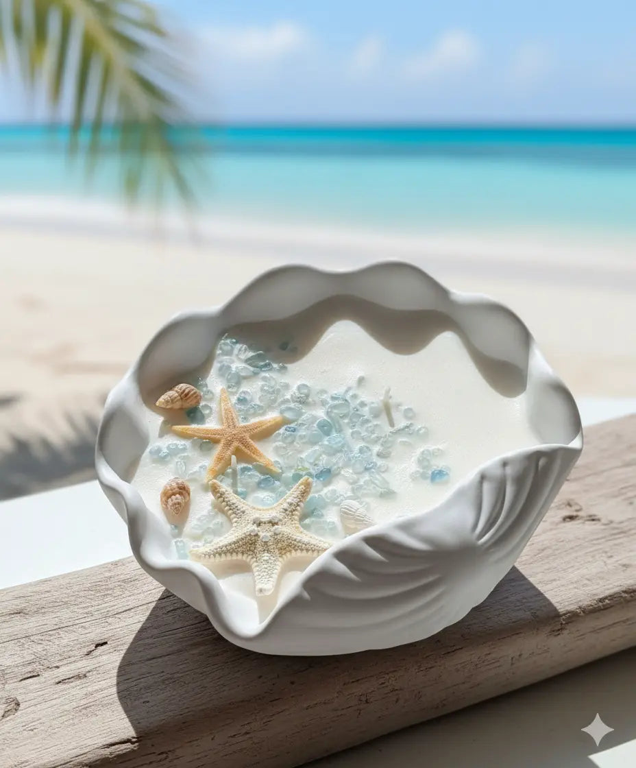 Ocean's Whisper Candle | Coastal Soy Wax - handmade home fragrance gift