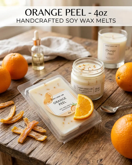 Zest the Day Away: Orange Peel Soy Wax Melts - handmade home fragrance gift