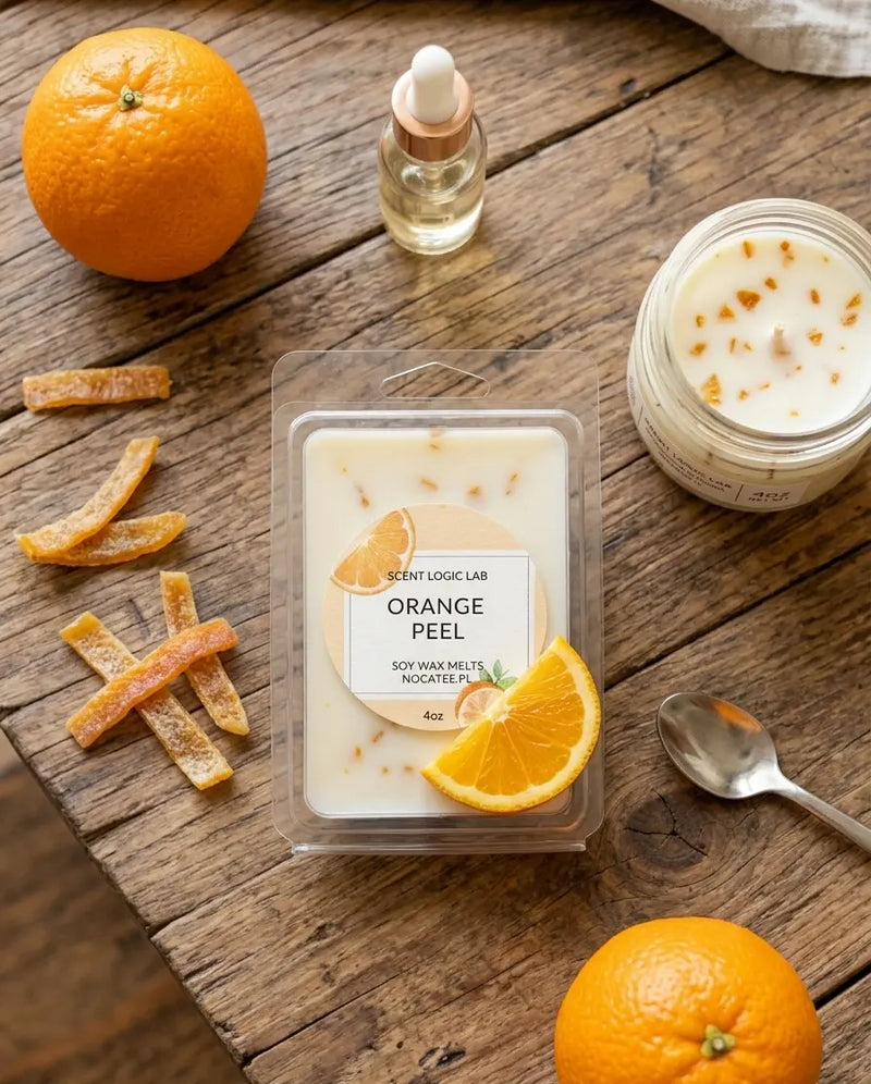 Zest the Day Away: Orange Peel Soy Wax Melts - handmade home fragrance gift