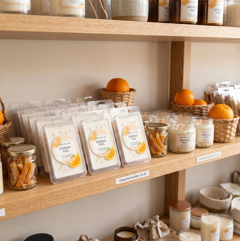 Zest the Day Away: Orange Peel Soy Wax Melts - handmade home fragrance gift