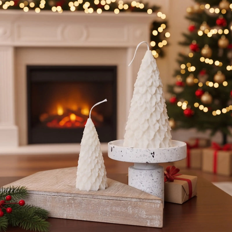Holiday Pine Candles | Christmas Pine Tree Candles Festive Decor - handmade home fragrance gift