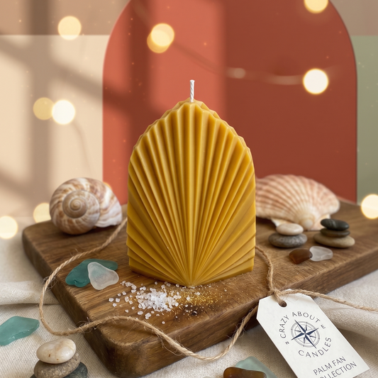 Minimalist Palm Leaf Candle - handmade home fragrance gift