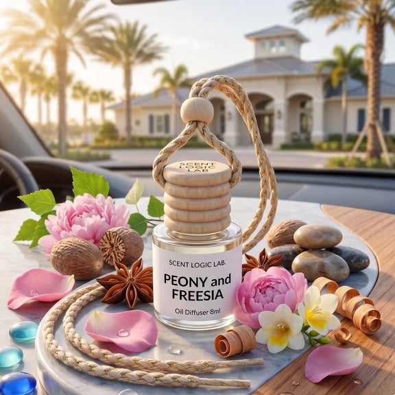 Luxury 8ml Car Diffuser in Floral Scents - handmade home fragrance gift