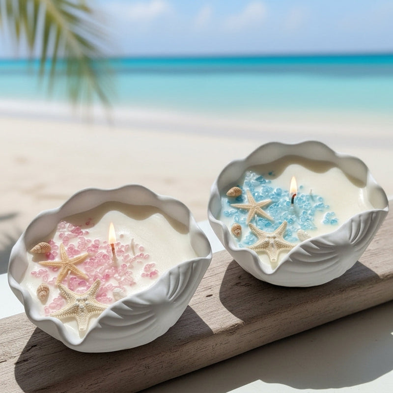 Ocean's Whisper Candle | Coastal Soy Candle - handmade home fragrance gift