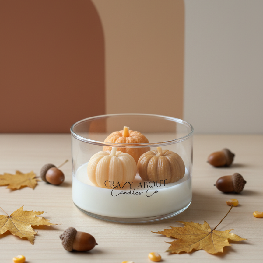 Pumpkin Harvest Candle | Handmade Soy Wax - handmade home fragrance gift