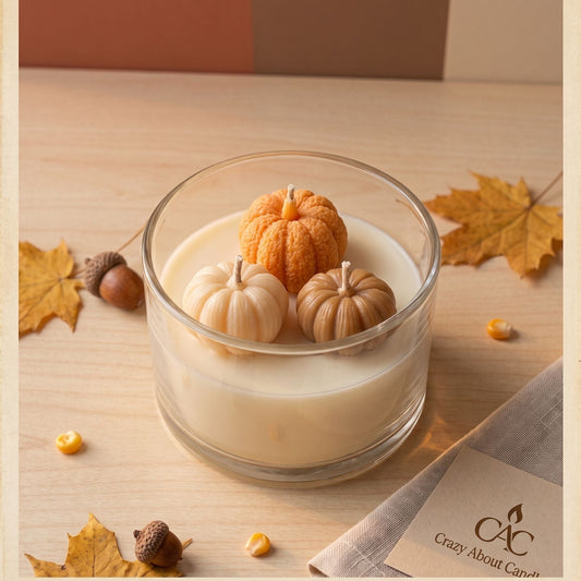 Pumpkin Harvest Candle | Handmade Soy Wax - handmade home fragrance gift