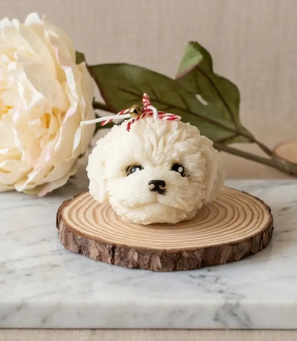 Cute Puppy Head Soy Wax Candle