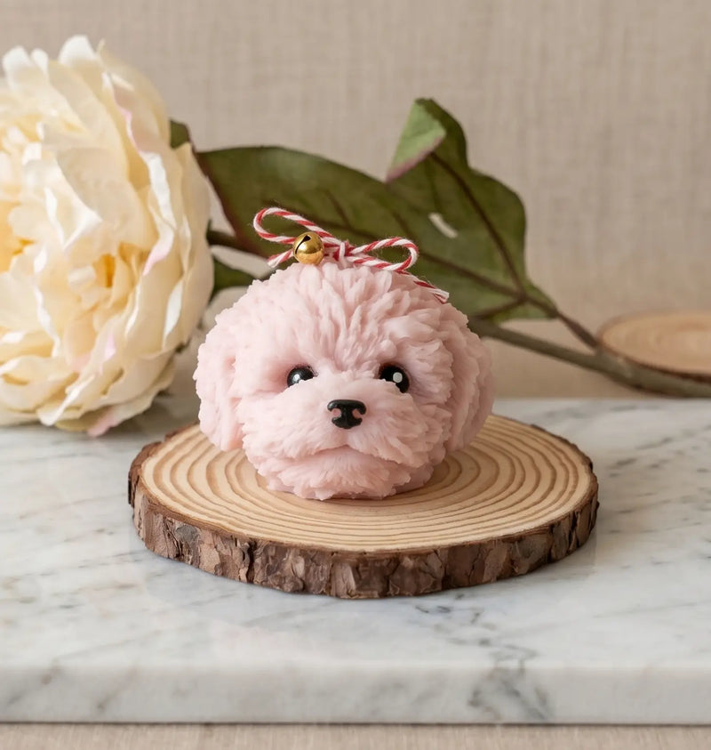 Cute Puppy Head Soy Wax Candle