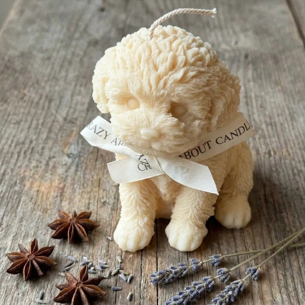 Large Puppy Candle - Perfect for Dog Lovers - handmade home fragrance gift