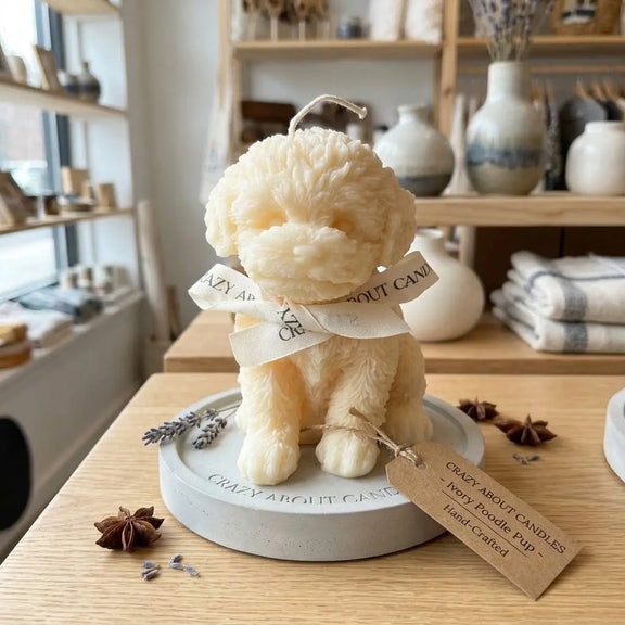 Large Puppy Candle - Perfect for Dog Lovers - handmade home fragrance gift