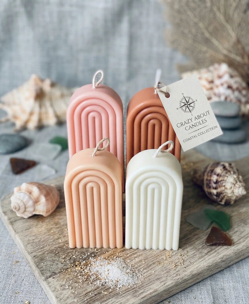 Rainbow Arch Candle - handmade home fragrance gift