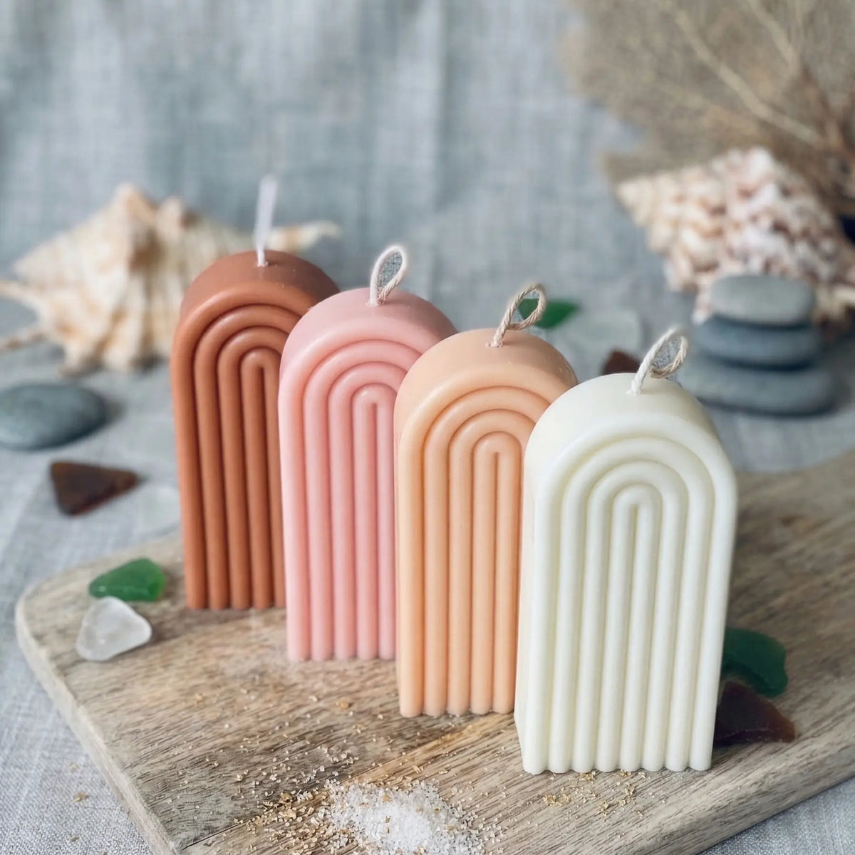 Rainbow Arch Candle - handmade home fragrance gift