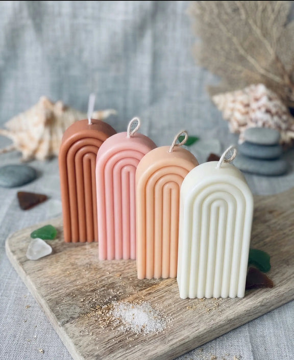 Rainbow Arch Candle - handmade home fragrance gift