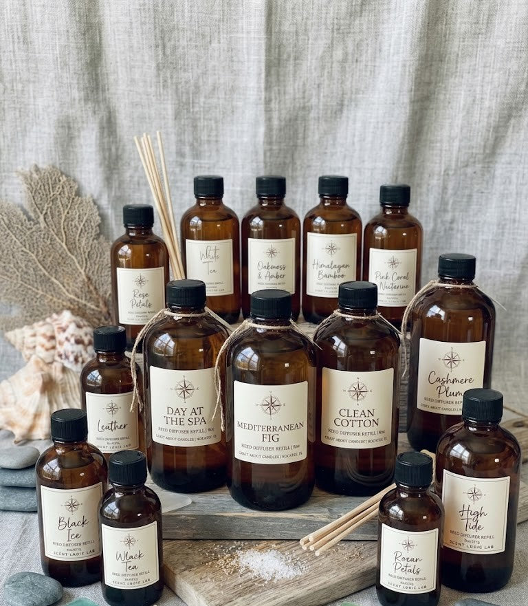 Reed Diffuser Refill – 8oz | Fruity Scents, Essential Oil Infused - handmade home fragrance gift