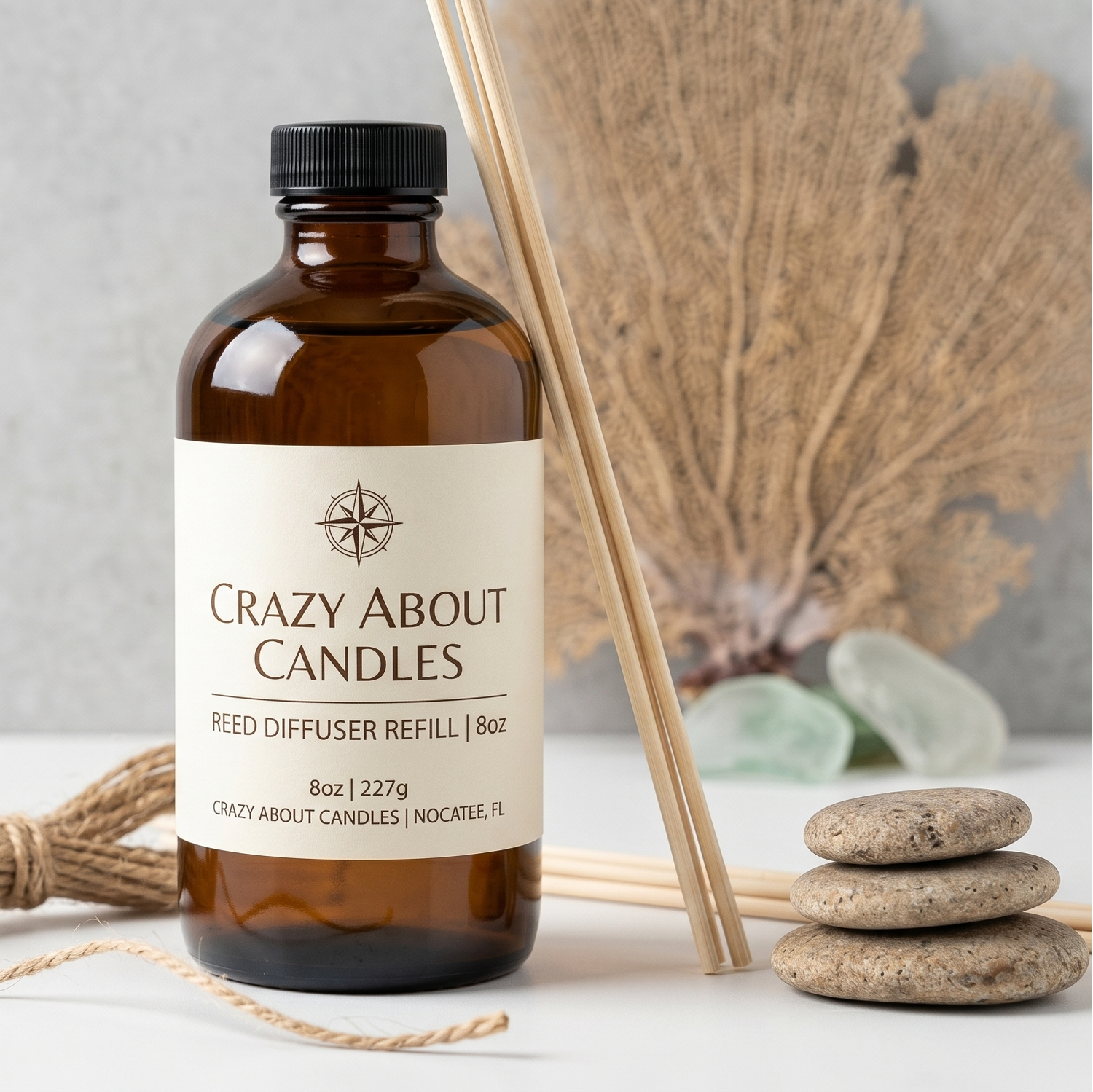 Reed Diffuser Refill – 8oz | Fruity Scents, Essential Oil Infused - handmade home fragrance gift