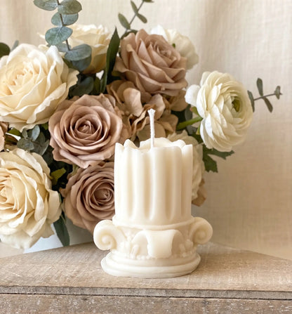 Romano Pillar Candle | Elegant Home Decor
