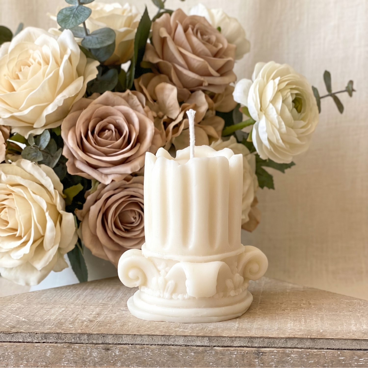 Romano Pillar Candle | Elegant Home Decor - handmade home fragrance gift