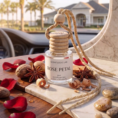 Luxury 8ml Car Diffuser in Floral Scents - handmade home fragrance gift