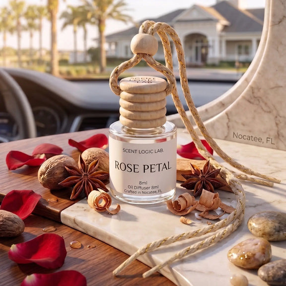 Luxury 8ml Car Diffuser in Floral Scents - handmade home fragrance gift