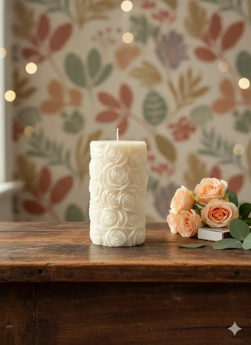 Botanical Rose Candle