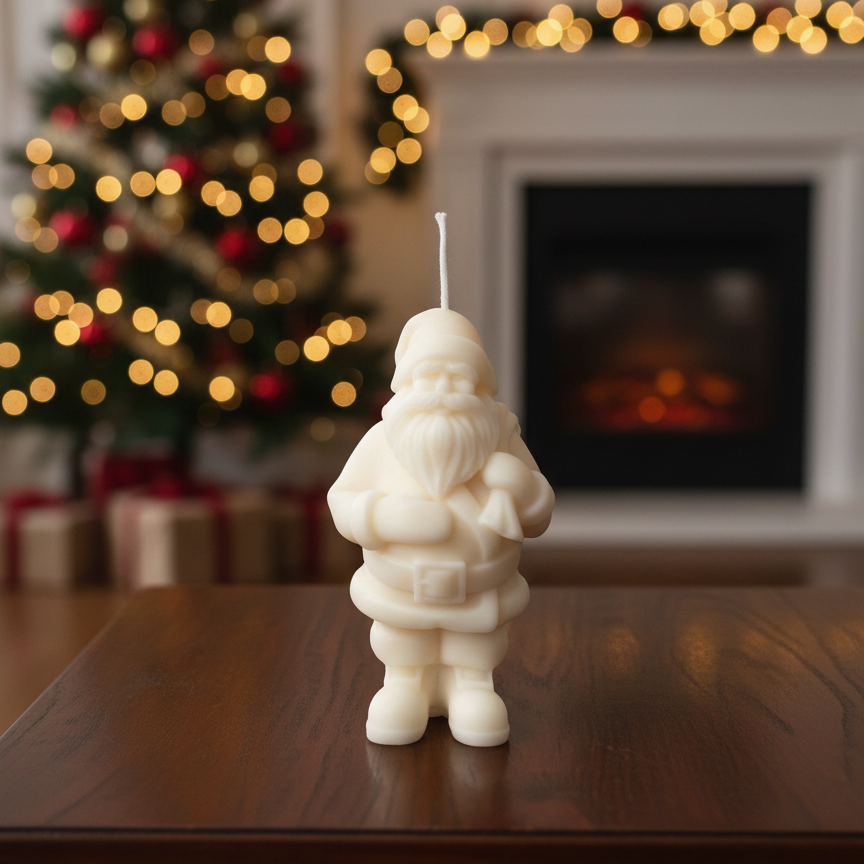 Santa Candles for Festive Decor and Holiday Spirit - handmade home fragrance gift